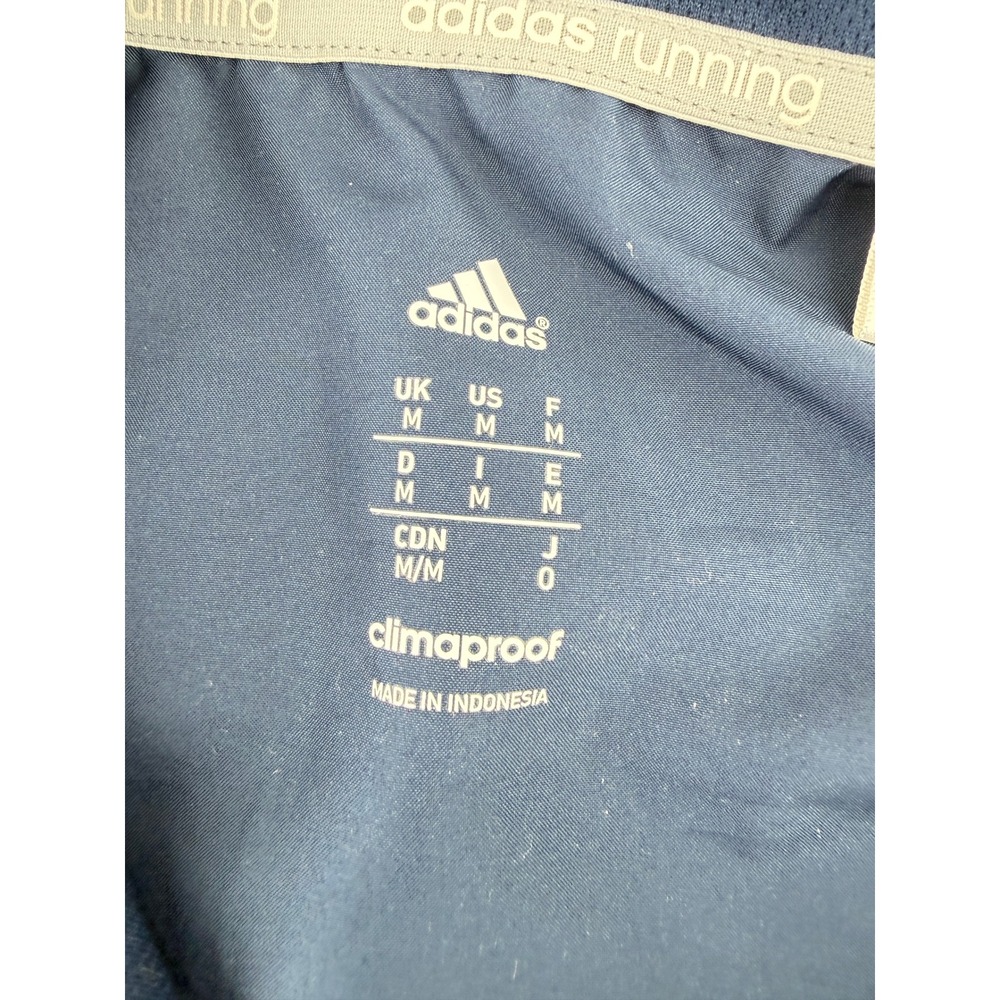 Adidas Running Climaproof Quarter Zip Windbreaker Jacket Mens Medium Navy S13637 - Picture 2 of 8
